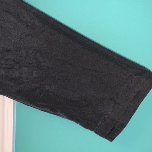 Vintage Johnny Was 100% Silk Black Button Tunic Top - Picture 5 of 12